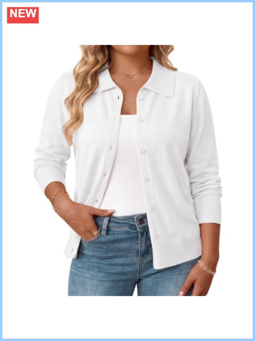 Plus Size Cardigan Womens Lapel Collar Lightweight Sweater Button Down Long